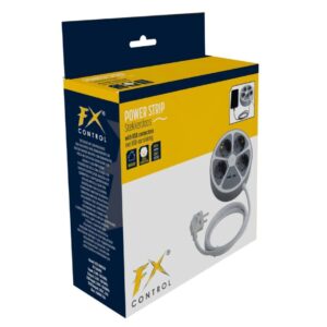 Alternative view of Ronde Stekkerdoos 4 Weg Wit 140cm Aan/Uit +USB A+C